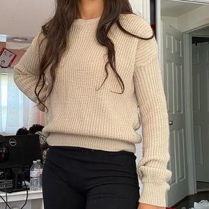 Tan knitted sweater